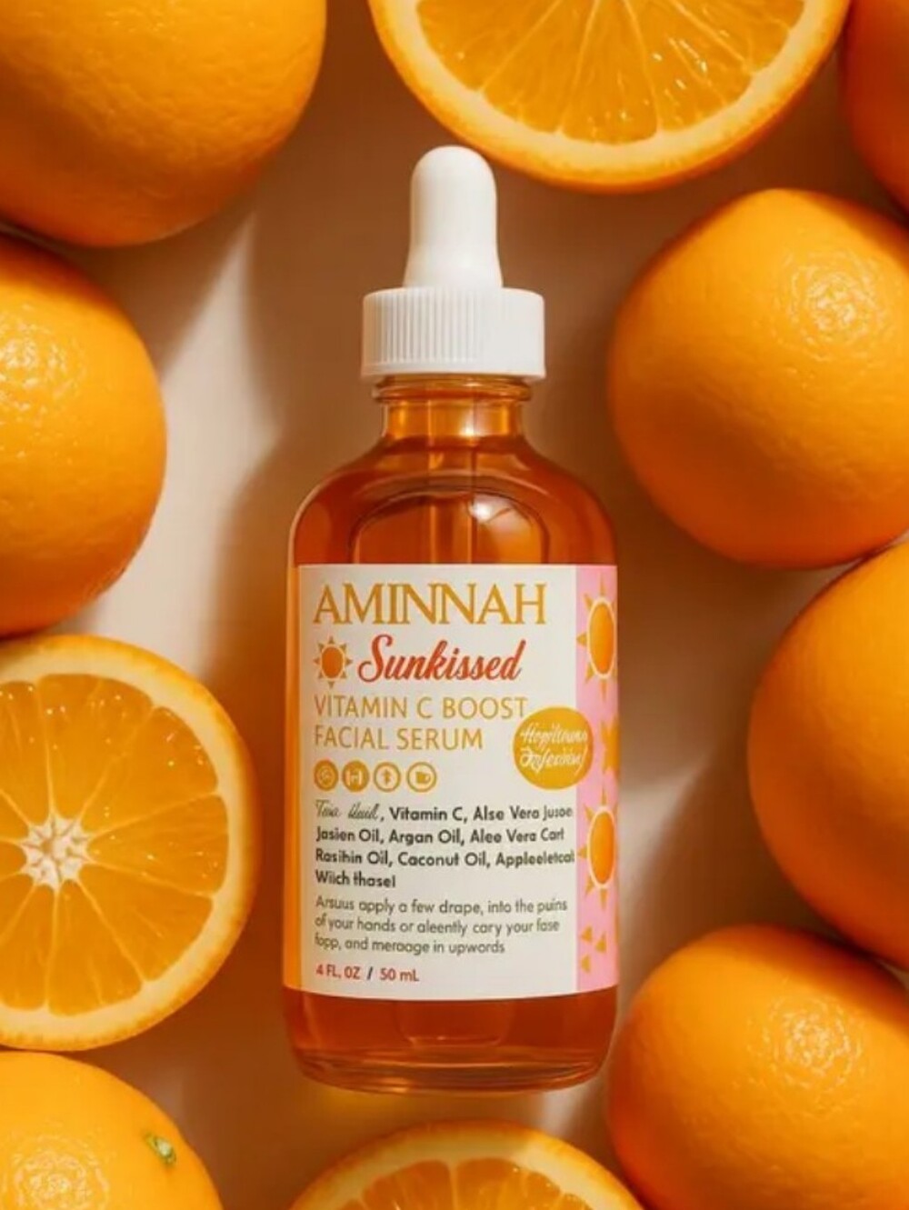 AMINNAH Sunkissed Vitamin C Facial Serum - Brightening & Hydrating - Picture 2 of 2